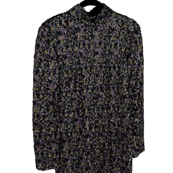 Jill Stuart Sequins High Neckline Noemi Mini Dress Multicolor Size 10 - Picture 7 of 9